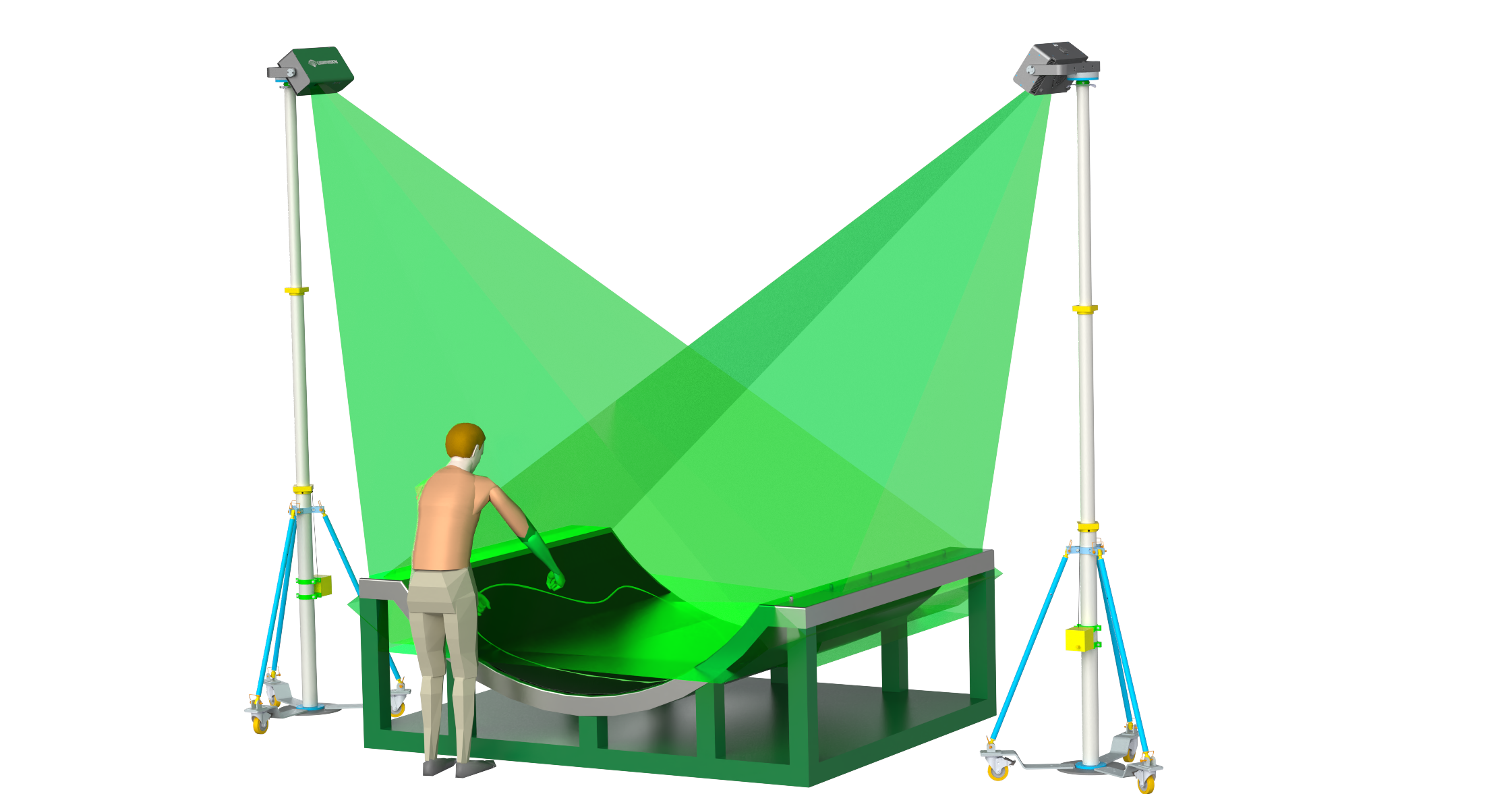 3d激光投影定位系统_复合材料铺层_激光铺层定位_视觉引导装配_光量科技